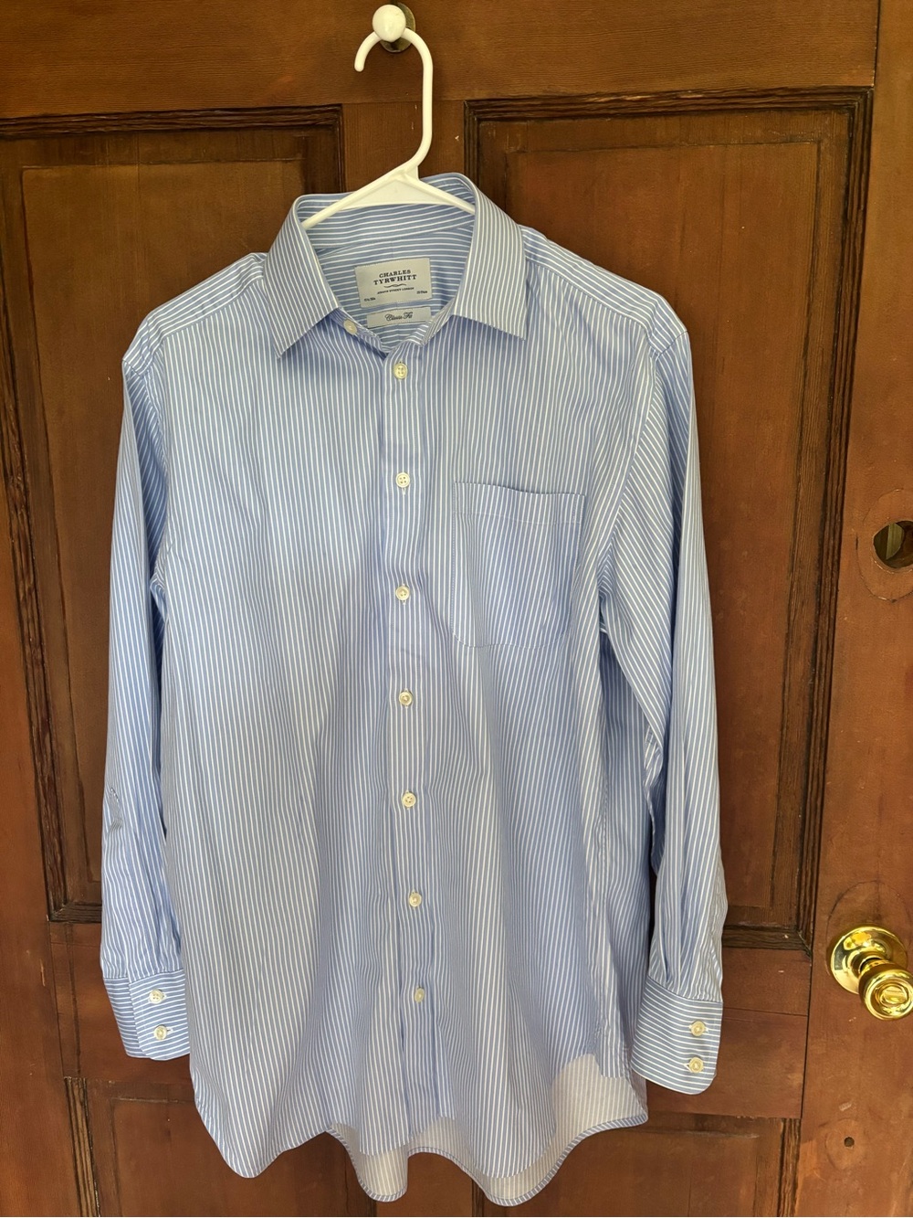 Charles Tyrwhitt Light Blue Pinstripe Dress Shirt